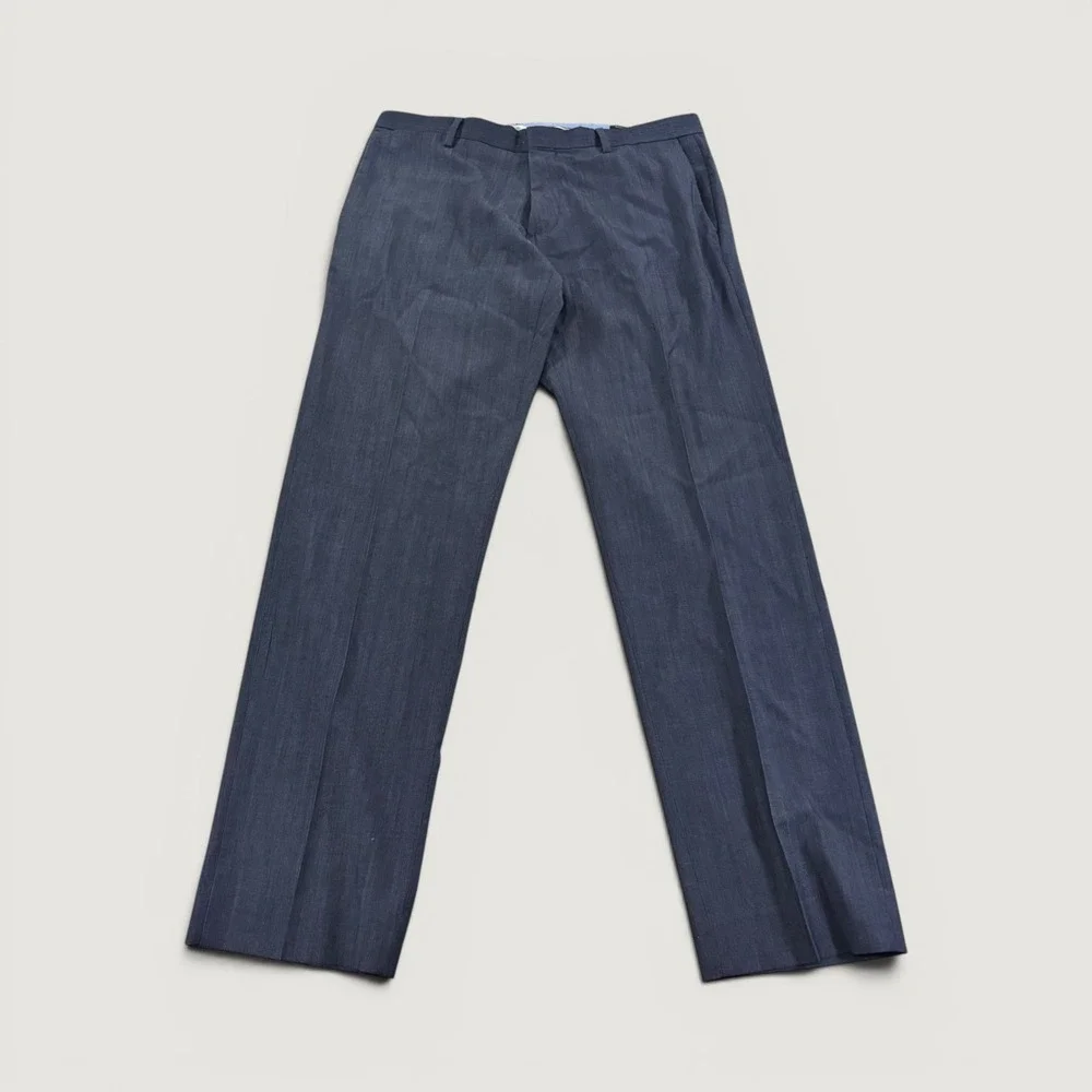 Banana Republic Slim Fit Navy Blue 100% Wool Dress Pants Mens 33x32 Trousers